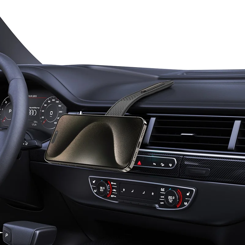 HS-X12 For iPhone 12-15 Series Bendable Car Dashboard Magnetic Phone Wireless Charger with RGB Light