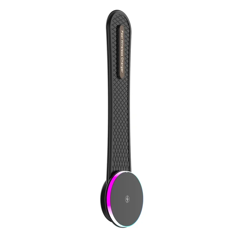 HS-X12 For iPhone 12-15 Series Bendable Car Dashboard Magnetic Phone Wireless Charger with RGB Light
