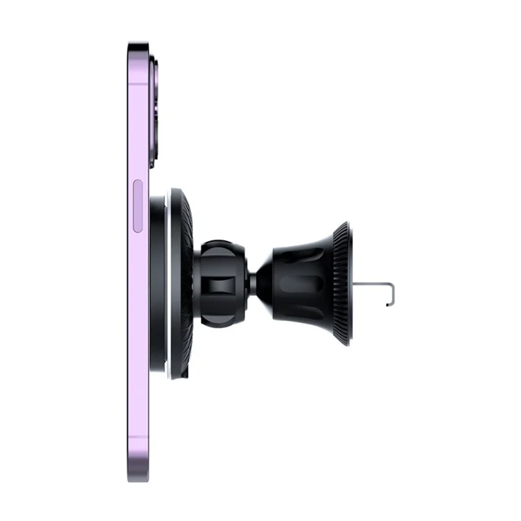 HS-X11 For iPhone 12-15 Series Car Magnetic Wireless Charger 15W Air Vent Mount Phone Charging Stand - Colorful Light