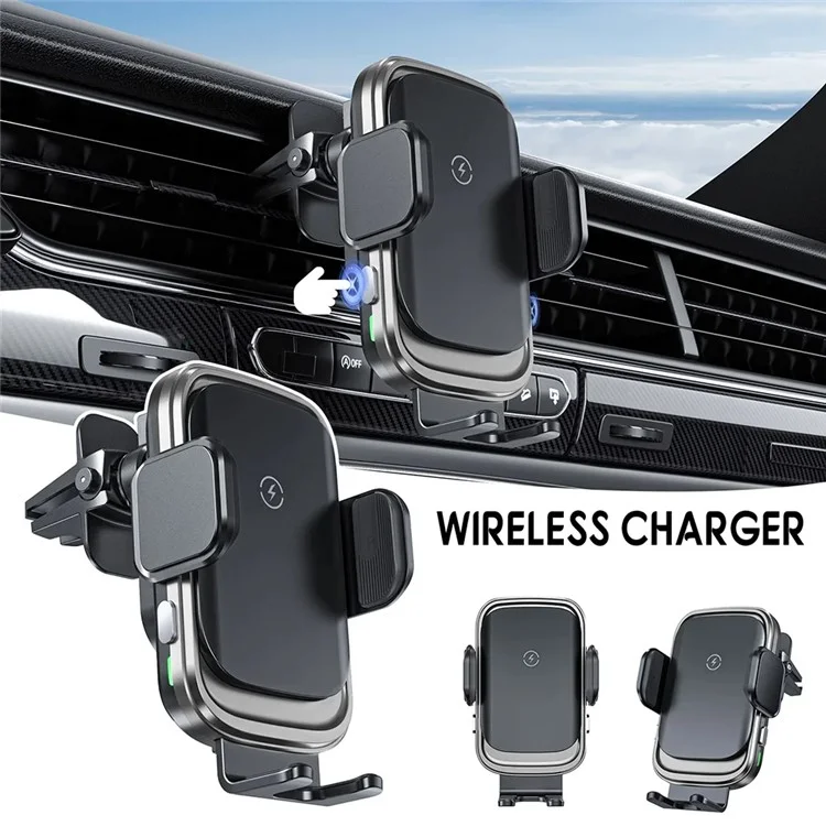 CW35 15W Car Vent Wireless Charger with Automatic Touch Sensing Phone Holder (Versione Standard)