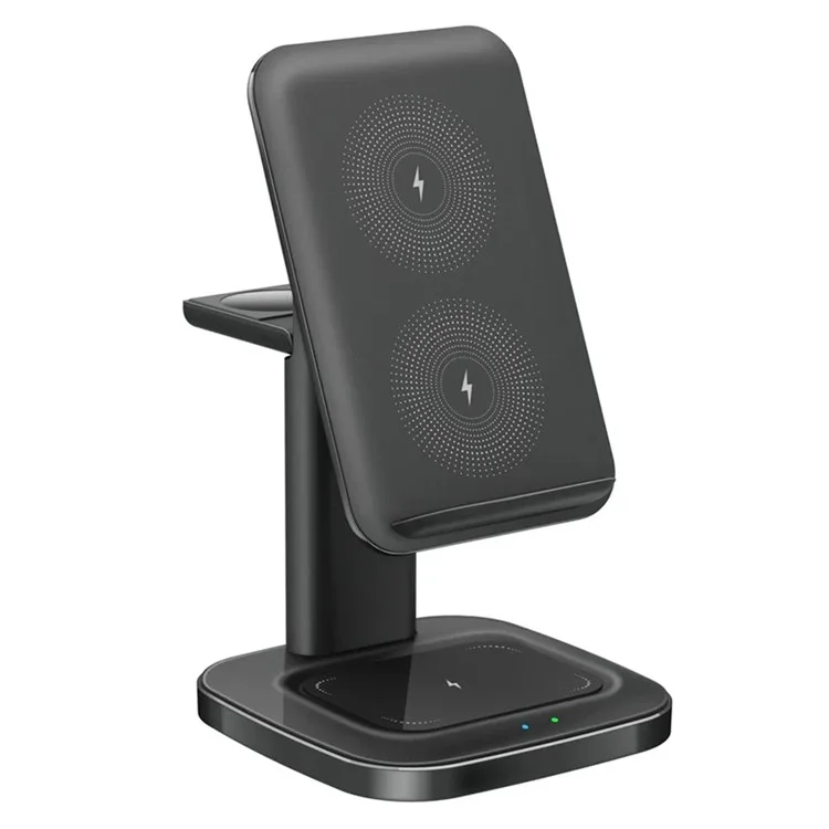 OJD-98A 3-in-1 15W Adjustable Desktop Wireless Charger Phone Watch Earphone Charging Stand