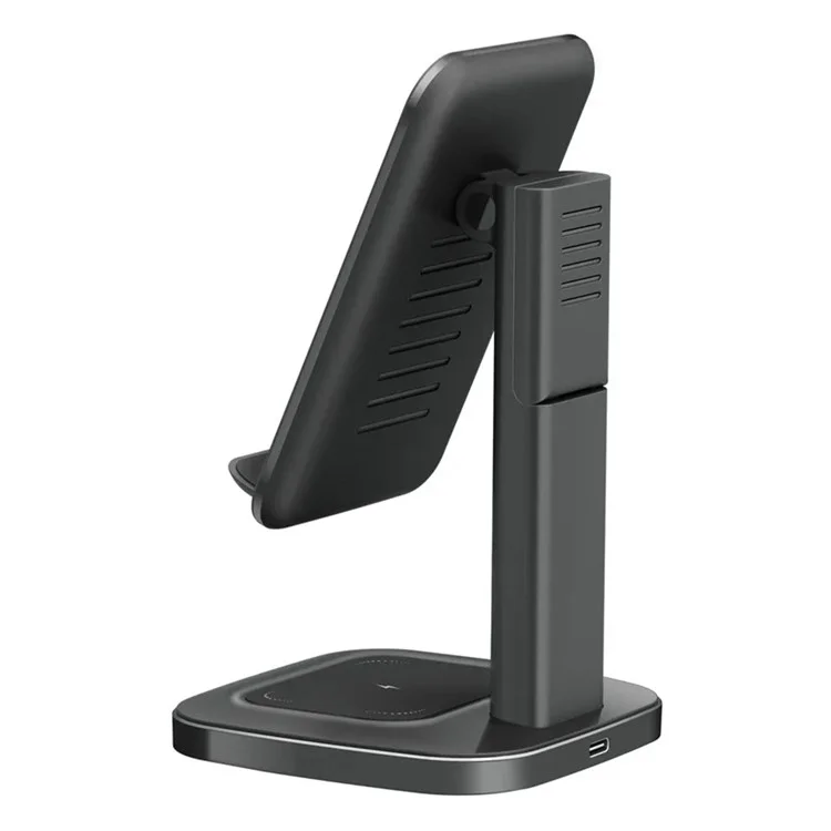 OJD-98A 3-in-1 15W Adjustable Desktop Wireless Charger Phone Watch Earphone Charging Stand