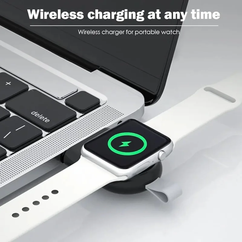 OJD-87 For Apple Watch Portable USB Wireless Charger Smart Watch Charging Dock - White