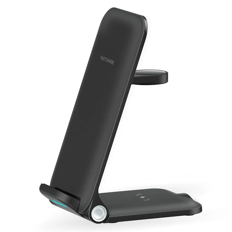 OJD-76 Caricatore Wireless 3 in 1 da 15 W per Telefono, Orologio e Auricolari - Nero