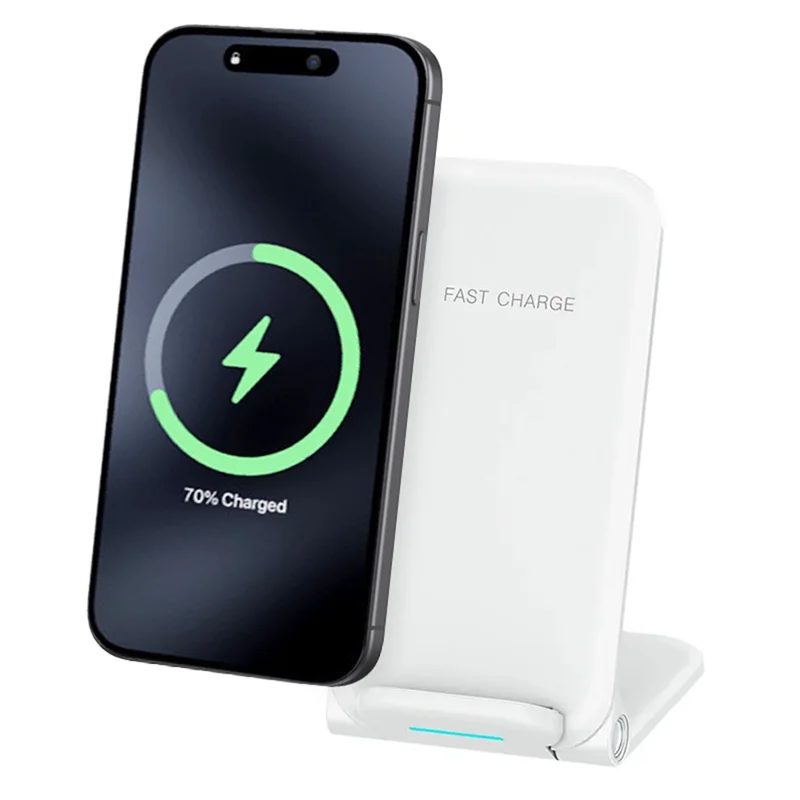 OJD-75 15W Phone Wireless Charging Stand Foldable Wireless Charger - White