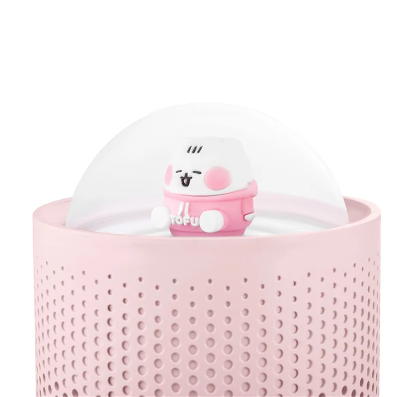 ICARER FAMILY Touch Sensor Cartoon Night Light Wireless Charger Pad for Mobile Phone - Pink