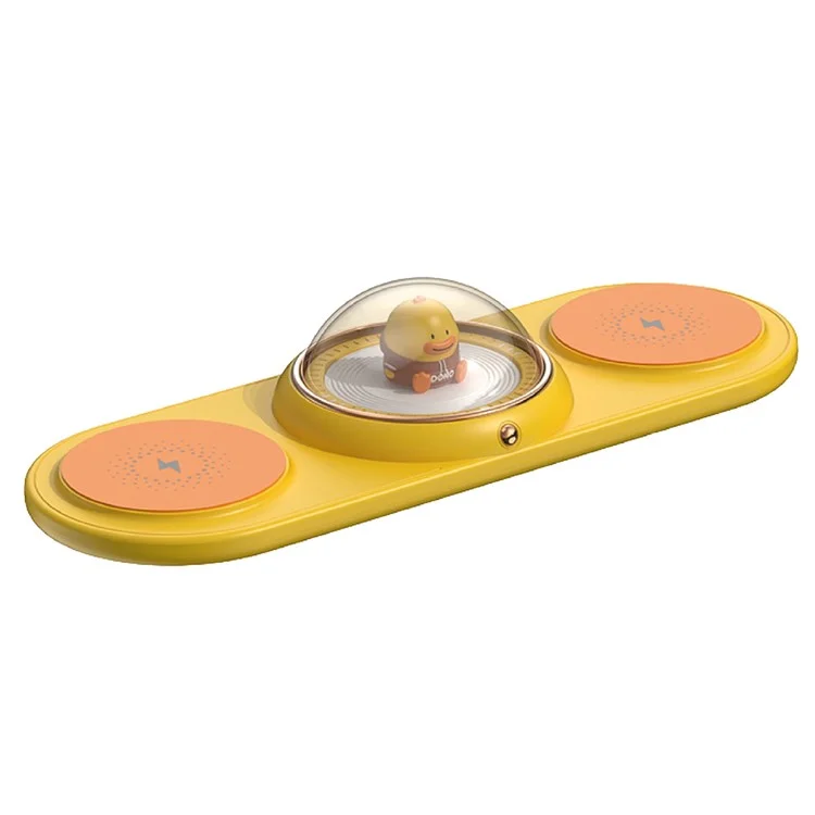 ICARER FAMILY 2-in-1 Cute Cartoon Design Wireless Charger Phone Earphone Wireless Charging Dock - Amarelo