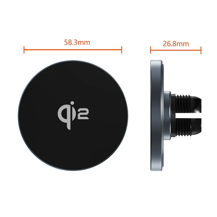 IC-30CQ Chargeur sans fil magnétique 15W QI2 Chargeur rapide Support de voiture