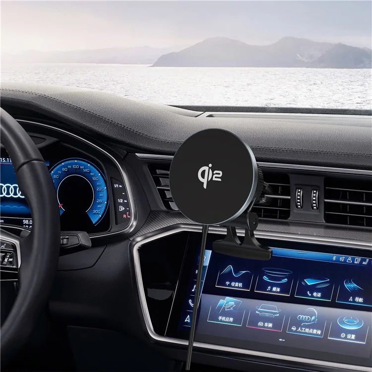 IC-30CQ Chargeur sans fil magnétique 15W QI2 Chargeur rapide Support de voiture