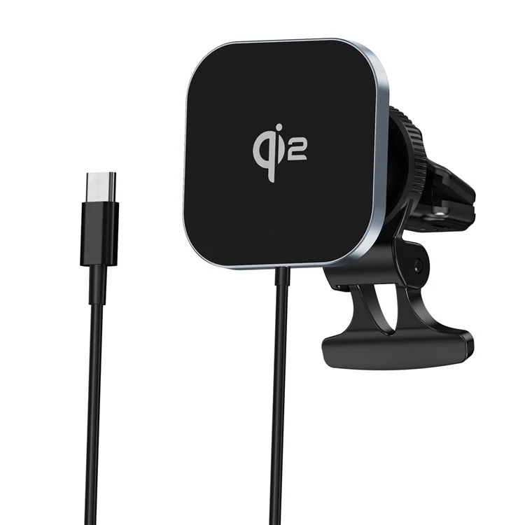 Magnetic Wireless Car Charger Qi2 15W Fast Charging Car Air Vent Clip Phone Mount