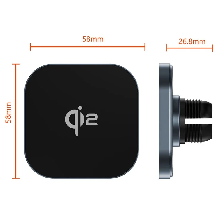 Magnetic Wireless Car Charger Qi2 15W Fast Charging Car Air Vent Clip Phone Mount