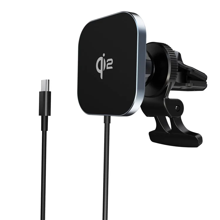 Magnetic Wireless Car Charger Qi2 15W Fast Charging Car Air Vent Clip Phone Mount