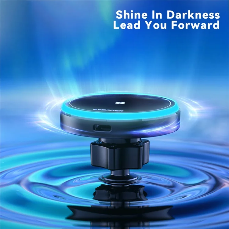 ESSAGER Magnetic Wireless Charger Car Mount Cell Phone Bracket Holder Charger - Air Outlet Type