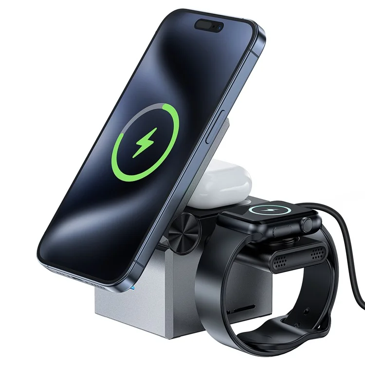 ACEFAST E18 3-in-1 Desktop Wireless Charging Station für Handy / Smartwatch / Ohrhörer