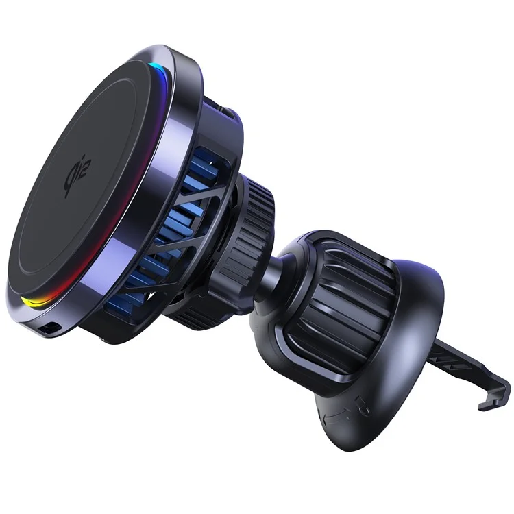 S23R Qi2 Semiconduttore Raffreddamento Vent Aria Auto 15W Telefono Caricatore Wireless Magnetico con Luce RGB 