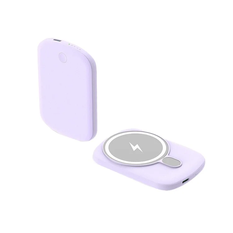 E33 10000mAh Banca Di Potenza Magnetica 15W Caricabatteria Per Telefono Wireless Portable Battery Pack Per IPhone 12/13 - Viola