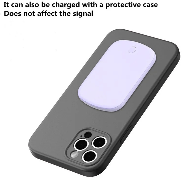 E33 10000mAh Banca Di Potenza Magnetica 15W Caricabatteria Per Telefono Wireless Portable Battery Pack Per IPhone 12/13 - Viola