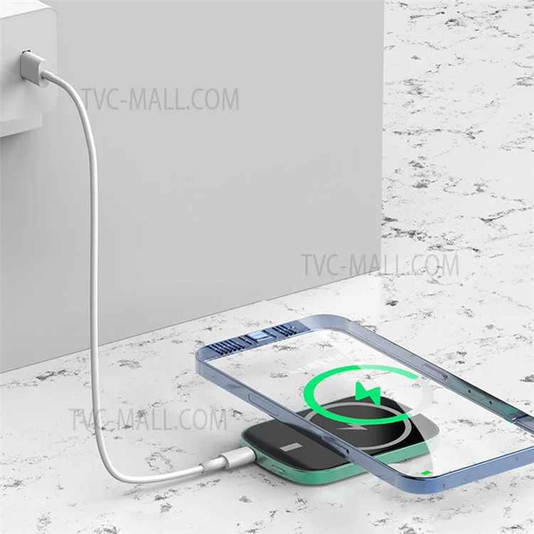 E29 Compatible with Magsafe Wireless Power Bank 10000mAh External Battery Pack for iPhone 12 / 13 / 14 Series Support 20W Fast Charging - Blue