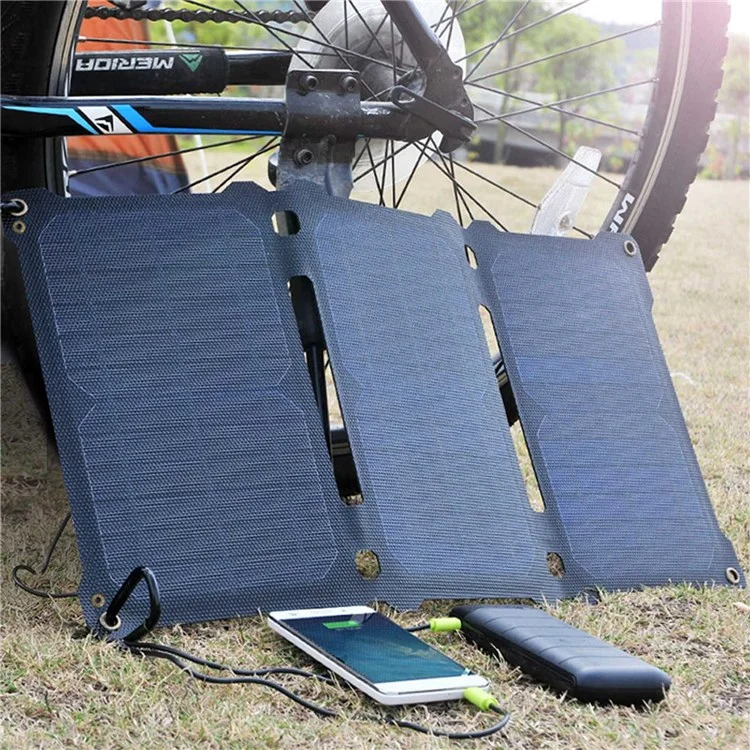 ALLPOWERS AP-ES-004-BLA-NEW 21W Foldable Solar Panel Portable Outdoor Power Generator Dual USB Charger