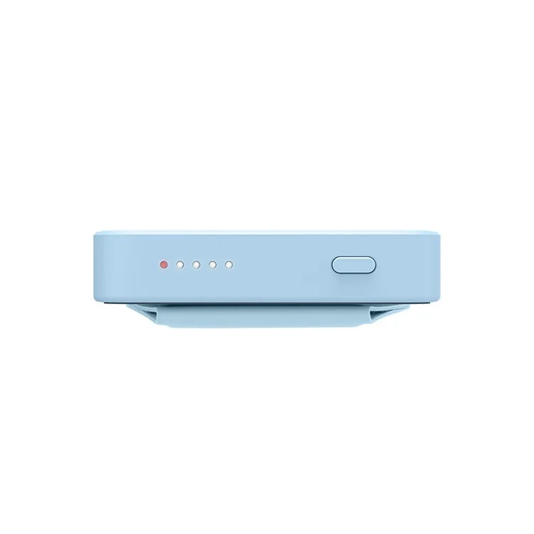 MOMAX q. Mag Power9 5000mah Batterie Externe Externe Banque D'alimentation Sans Fil Magnétique Chargeur Portable de Sortie USB-C Avec Support - Bleu