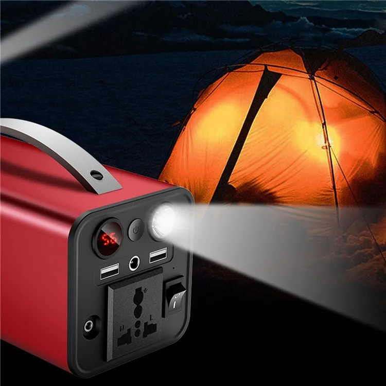 220V 45000mAh Large Capacity Power Bank Outdoor Energy Storage Power Supply Portable Phone Charger with AC  /  2 USB Outputs (EU Plug) - Black