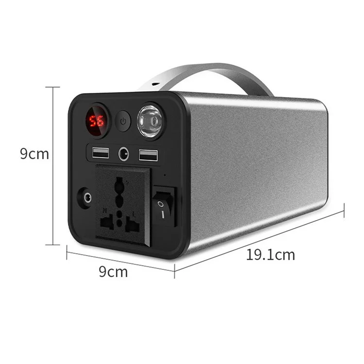 220V 45000mAh Large Capacity Power Bank Outdoor Energy Storage Power Supply Portable Phone Charger with AC  /  2 USB Outputs (EU Plug) - Black