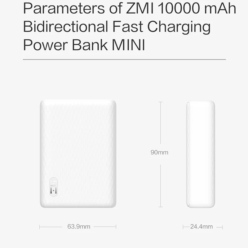 ZMI QB817 10000mAh 22.5W Fast Charging Power Bank Mini Battery Pack for Phone Tablet Camera - Blue