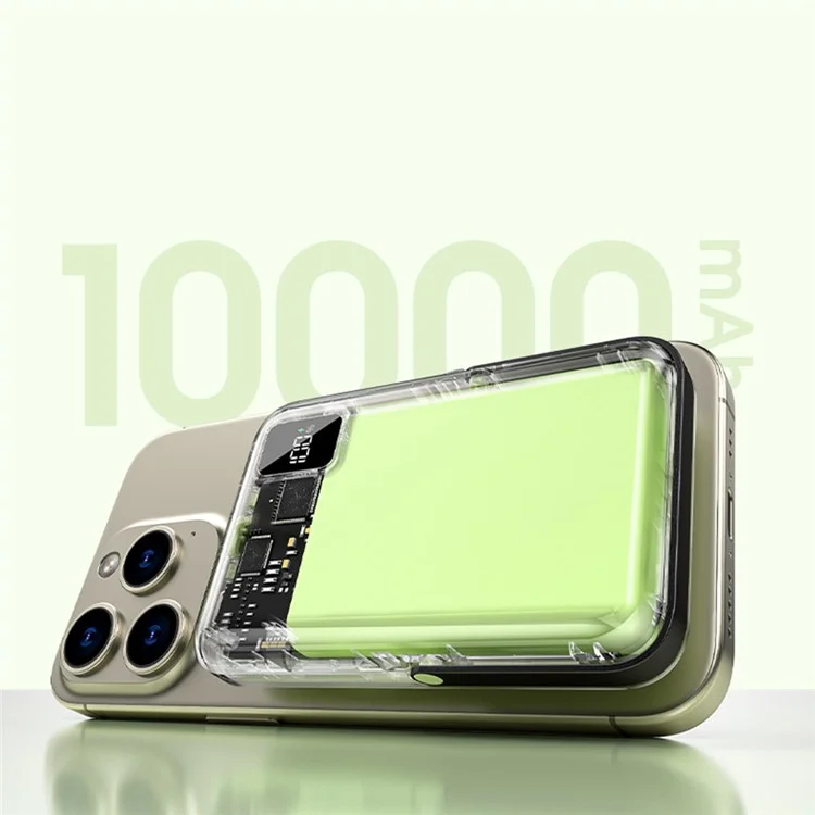 WEKOME WP-17 Batterie Externe 10000mAh Chargeur Rapide 5-en-1 Station de Charge avec Support - Vert