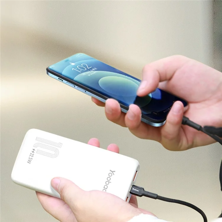 YOOBAO 1DQ SCP22.5W+PD20W Power Bank 10000mAh External Battery Pack Super Fast Portable Charger Support Two-Way Flash Charging - Navy Blue