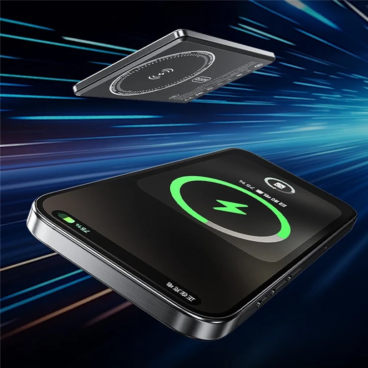 WEKOME WP-77 Blade Series Gen2 Ultra-Thin Magnetic 15W Wireless Fast Charging Power Bank, 5000mAh - Tarnish