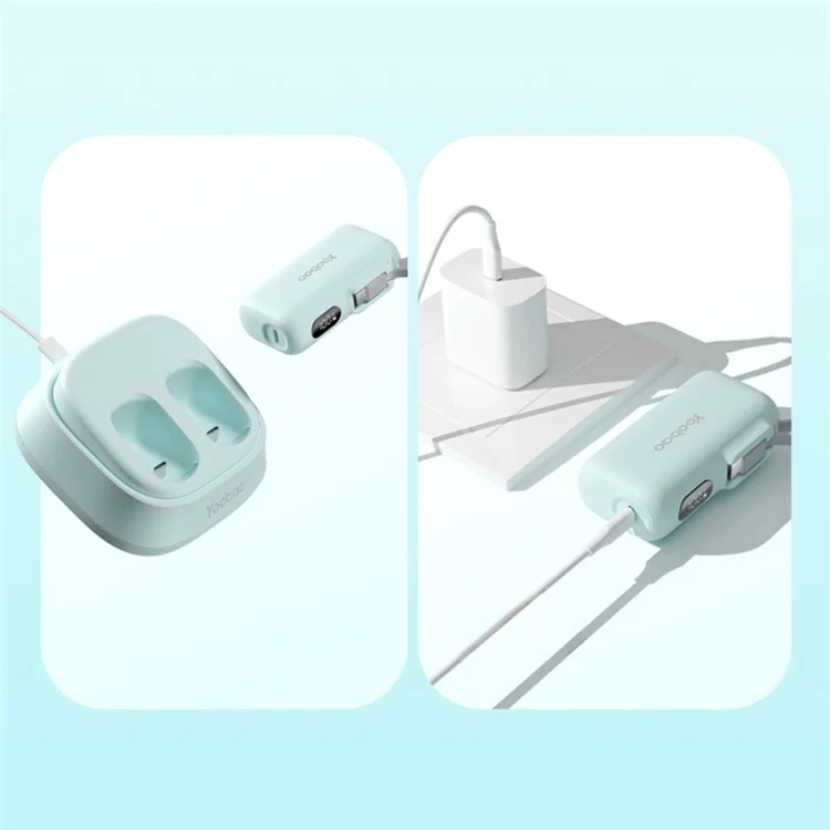 YOOBAO LD05 5000mAh tragbares Ladegerät mit integriertem USB-C-Kabel, LCD-Anzeige und Powerbank