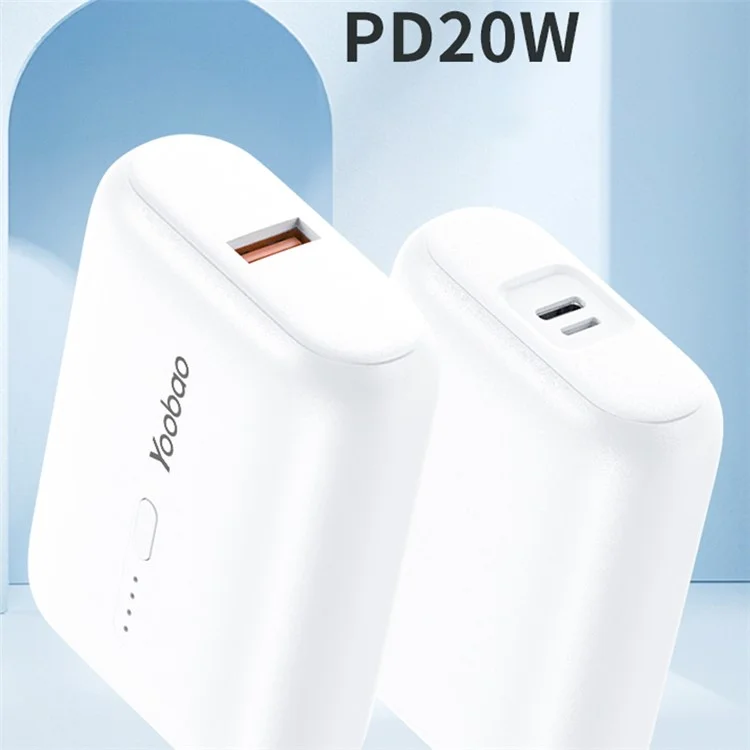 YOOBAO Mini Power Bank 10000mAh / 36Wh PD 20W Portable Charger Fast Charging - White