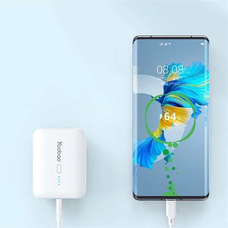 YOOBAO Mini Power Bank 10000mAh / 36Wh PD 20W Portable Charger Fast Charging - White