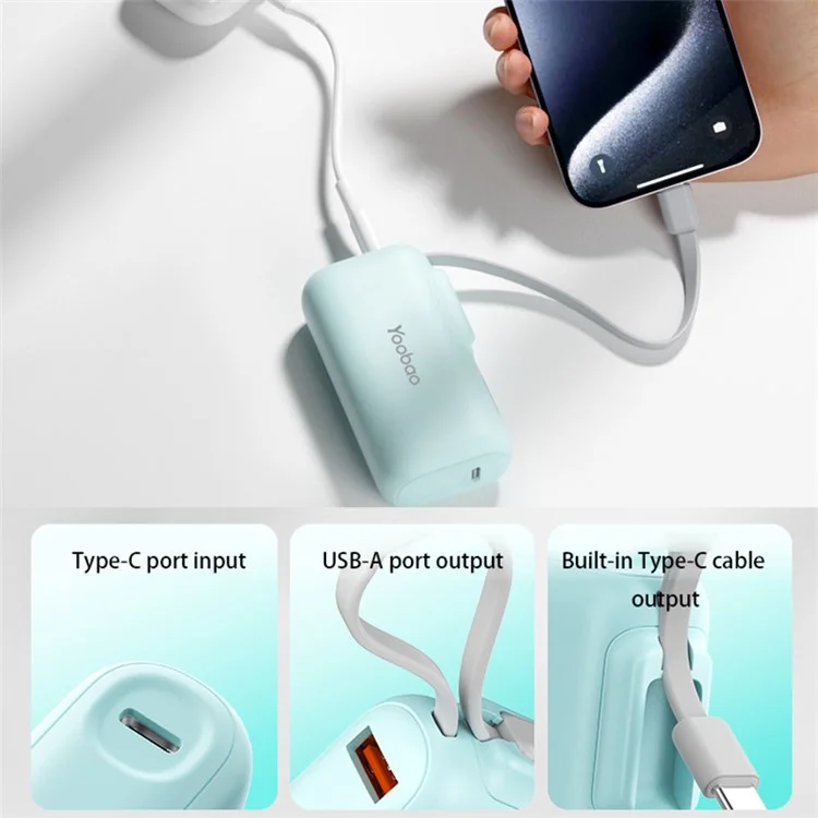 YOOBAO 2Pcs LD05 5000mAh Power Bank with LDB205 Charging Dock Battery Pack Charging Kit - Blue
