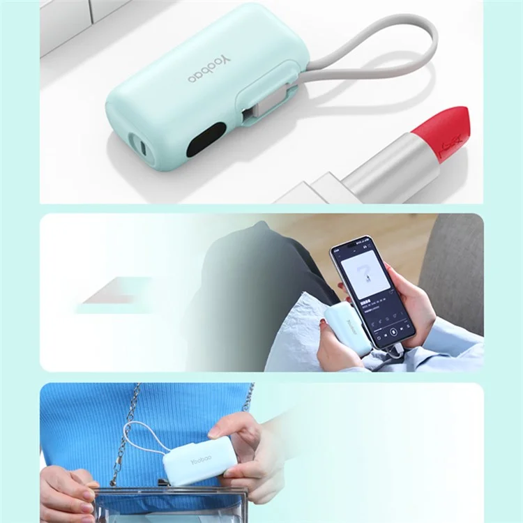 YOOBAO 2Pcs LD05 5000mAh Power Bank with LDB205 Charging Dock Battery Pack Charging Kit - Blue
