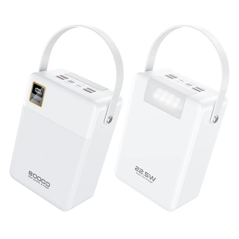 WEKOME wp-78 80000mAh Power Bank Carregador Portátil de Carga Rápida de 22,5W