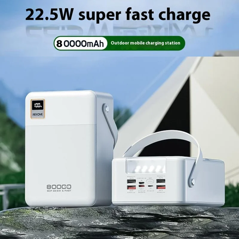 WEKOME wp-78 80000mAh Power Bank Carregador Portátil de Carga Rápida de 22,5W