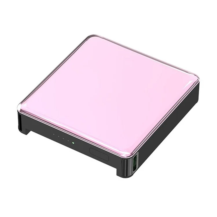 Batterie externe E50A Phone 5000mAh Power Bank 15W Chargeur sans fil magnétique - Rose