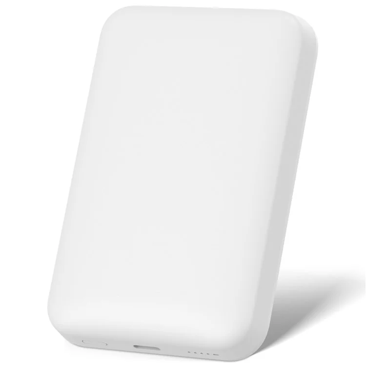 WIWU Wi-P037 Small Pudding Magnetic Phone Wireless Charger 5000mAh Power Bank - White