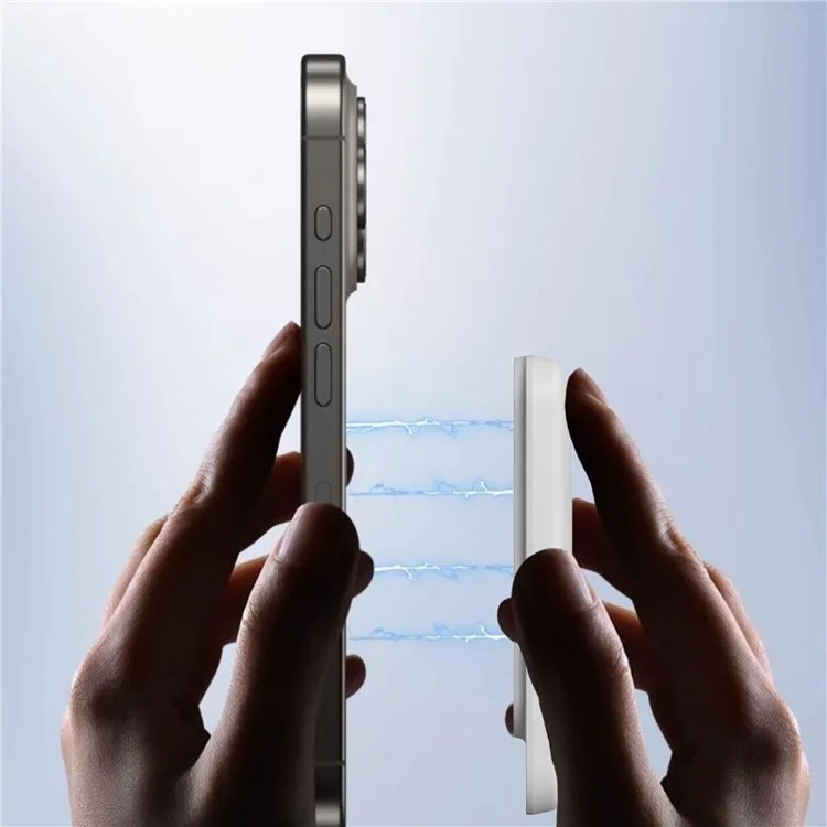 WIWU Wi-P037 Small Pudding Magnetic Phone Wireless Charger 5000mAh Power Bank - White