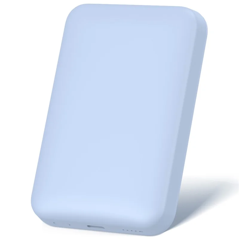 WIWU Wi-P037 Small Pudding Magnetic Phone Wireless Charger 5000mAh Power Bank - Blue