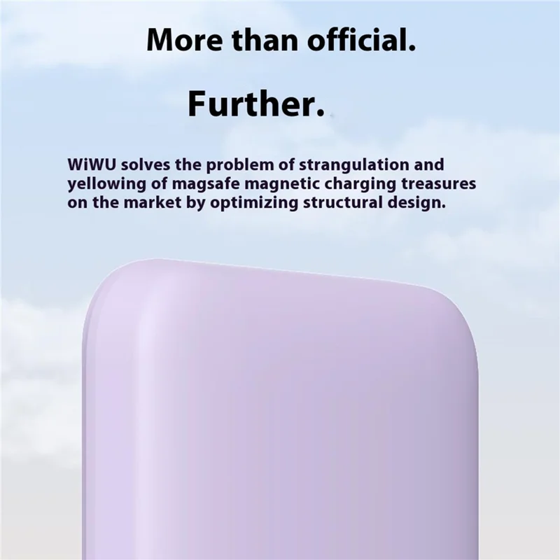 WIWU Wi-P037 Small Pudding Magnetic Phone Wireless Charger 5000mAh Power Bank - Purple