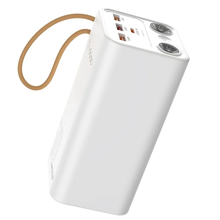 YOOBAO H5 50000mAh Large Capacity Power Bank SCP22.5W+PD20W Super Fast Charger Support Two-Way Flash Charging Portable External Battery Pack with LED Lighting - White