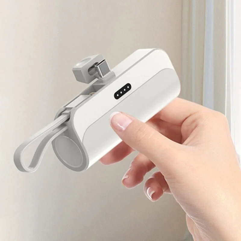 HY 3300mAh Mini Portable Charger Power Bank Phone Battery Pack - White