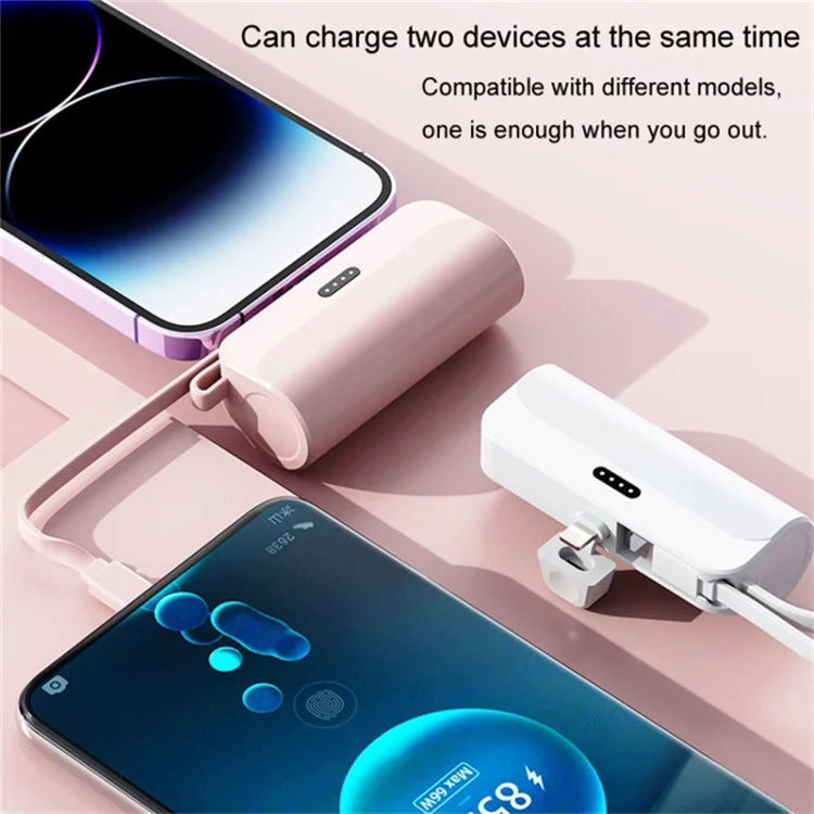 HY 3300mAh Mini Portable Charger Power Bank Phone Battery Pack - Green