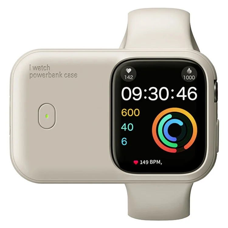Pour Apple Watch Series 7 8 9 45mm / 6 5 4 SE SE (2022) SE (2023) 44mm Chargeur sans fil magnétique Power Bank - Starlight