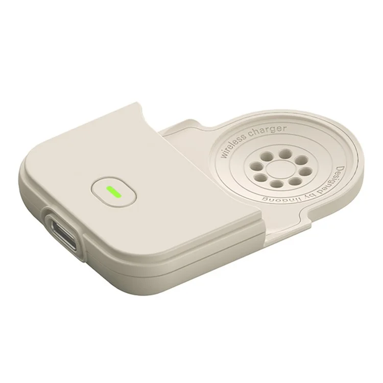 Pour Apple Watch Series 7 8 9 45mm / 6 5 4 SE SE (2022) SE (2023) 44mm Chargeur sans fil magnétique Power Bank - Starlight
