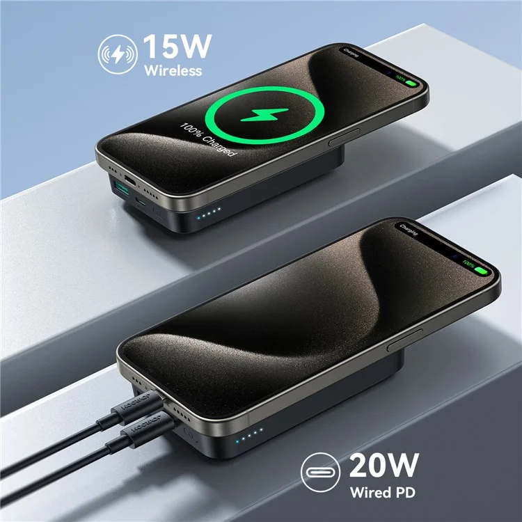 JOYROOM JR-W020 10000mAh 20W Caricabatteria Wireless Magnetico Compatibile con MagSafe - Nero