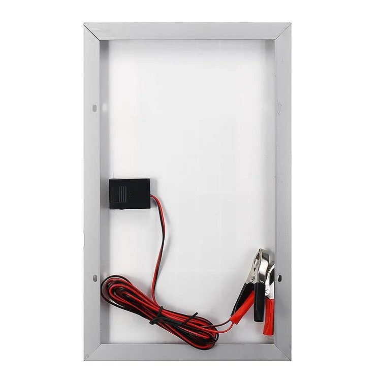 Chargeur de Batterie de Panneau Solaire 10W 12V Pour Véhicule, Ouvre-porte, Clôture Électrique