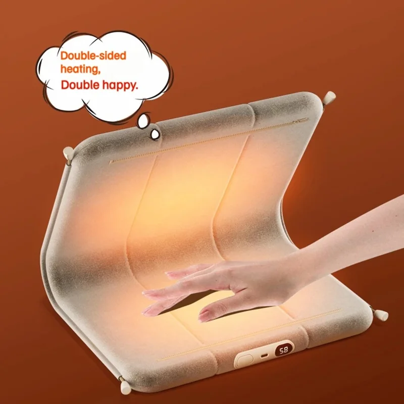 H8 Digital Display 3-Gear Temperature Winter Electric Hand Warmer 10000mAh Power Bank - Brown